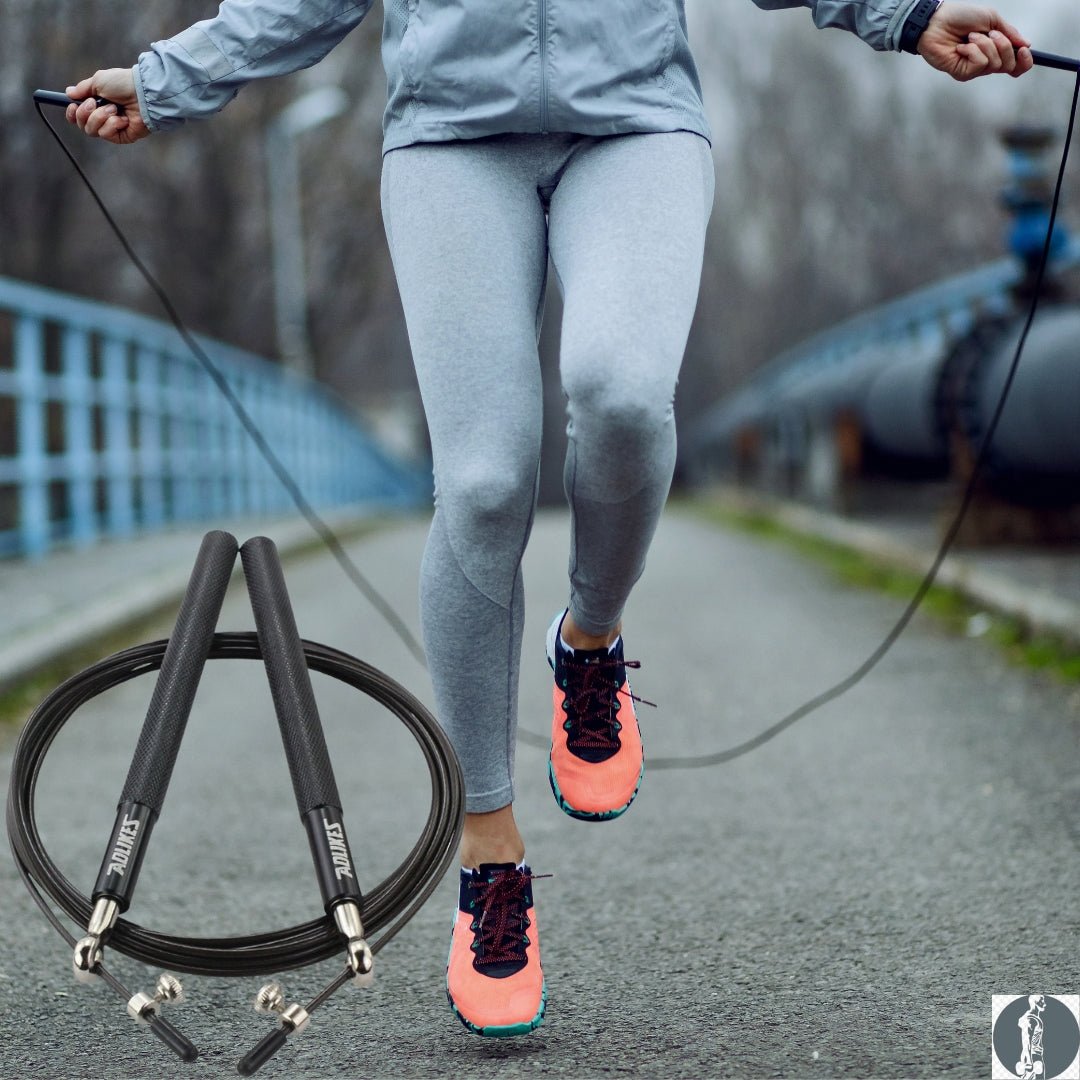 Corde à sauter pour adultes, corde à sauter fitness avec câbles en acier  réglables, accessoires de fitness avec poignées antidérapantes - Profi  Speed Rope pour les sports comme la boxe et le